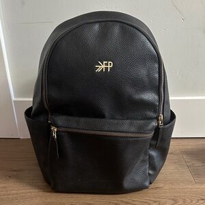 Freshly Picked Black Backpack with Gold Accents